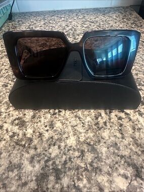 Prada Oversized Square Sunglasses - Black Frame, Dark Lenses
